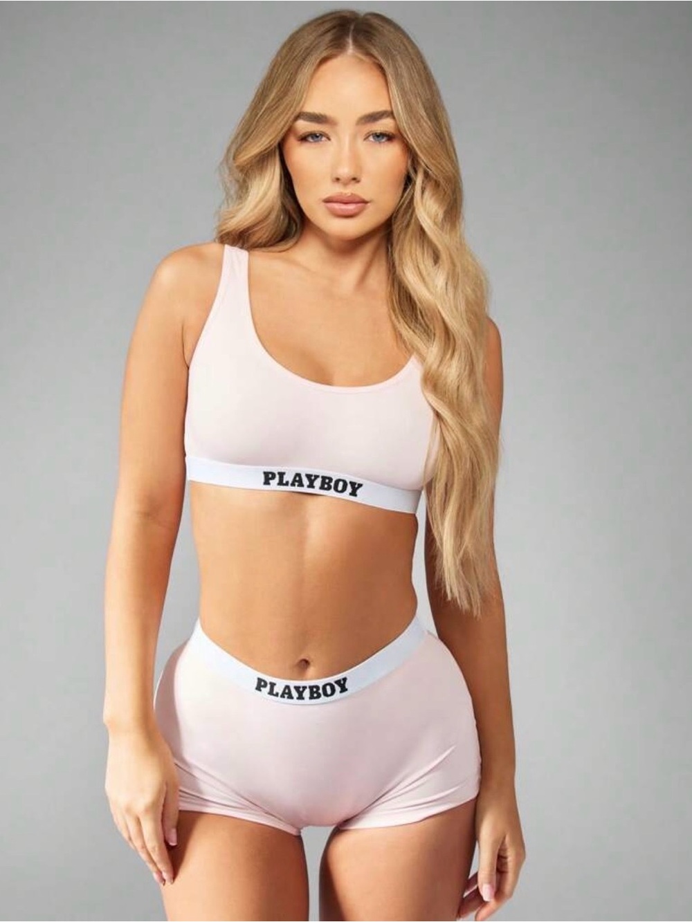 Playboy x Missguided Baby Pink Matching Lounge Set